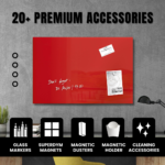 STEPLO (Glossy Red) Easy-To-Install Glass Board For Kids Wall - Image 8