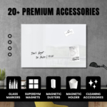 STEPLO (Glossy) Magnetic White Glass Whiteboard For Kids - Image 8