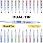 Inamio (Dual-Tip) Non-Toxic Whiteboard Markers for Kids - Pack of 12 - Image 2