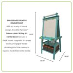 Little Partners (Turquoise) Whiteboard and Chalkboard For Kids - Image 6