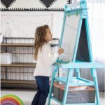 Little Partners (Turquoise) Whiteboard and Chalkboard For Kids - Image 2