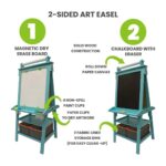 Little Partners (Turquoise) Whiteboard and Chalkboard For Kids - Image 5