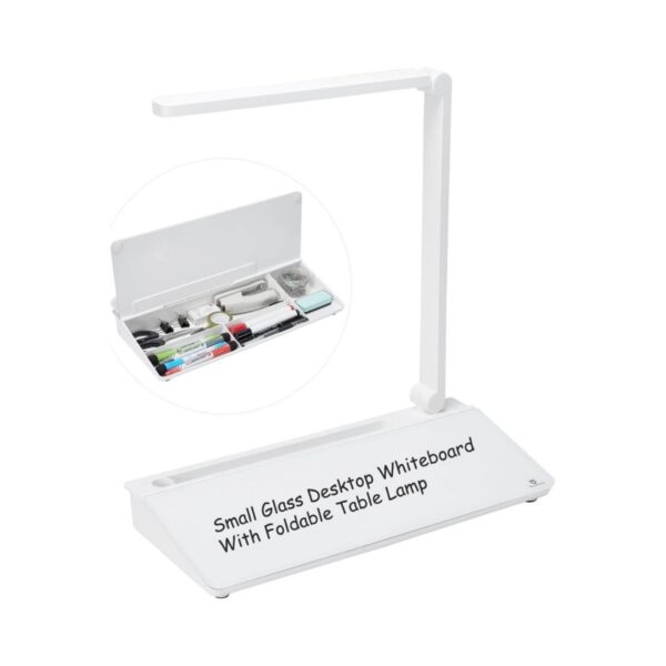 Safe (Magnetic) Desktop Glass Boards For Kids With Lamp - 9 x 16 Inch