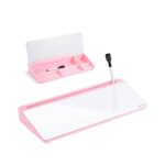 Premium Desktop Magnetic Glass Board For Kids (Pink - 9 x 16 Inch)