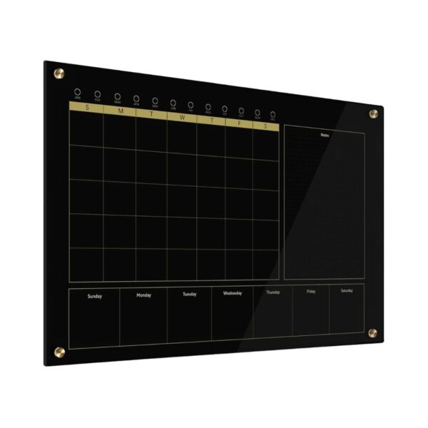 Magnetic Glass Wipe Boards Calendar For Kids - 24 x 36 Inch