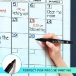 Magnetic White Glass Whiteboard Calendar For Kids - 36 x 46 Inch - Image 5